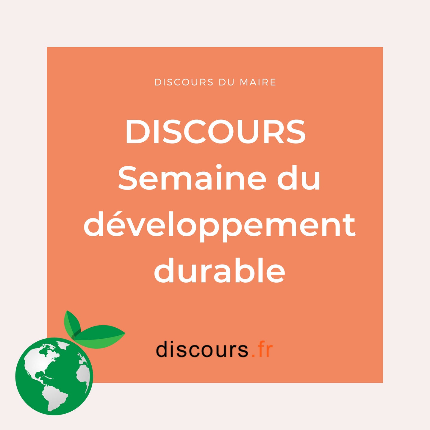 modèle discours du maire semaine du développement durable
