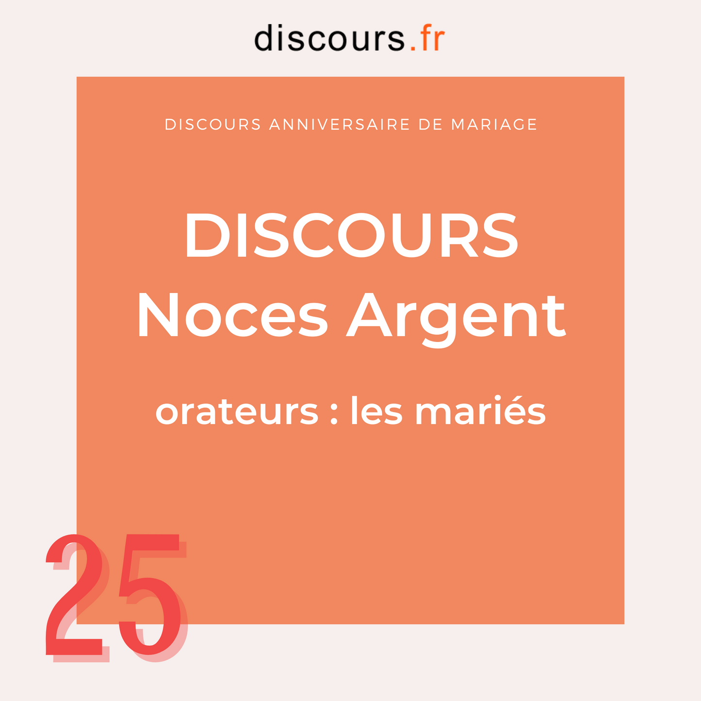 discours noces argent les mariés