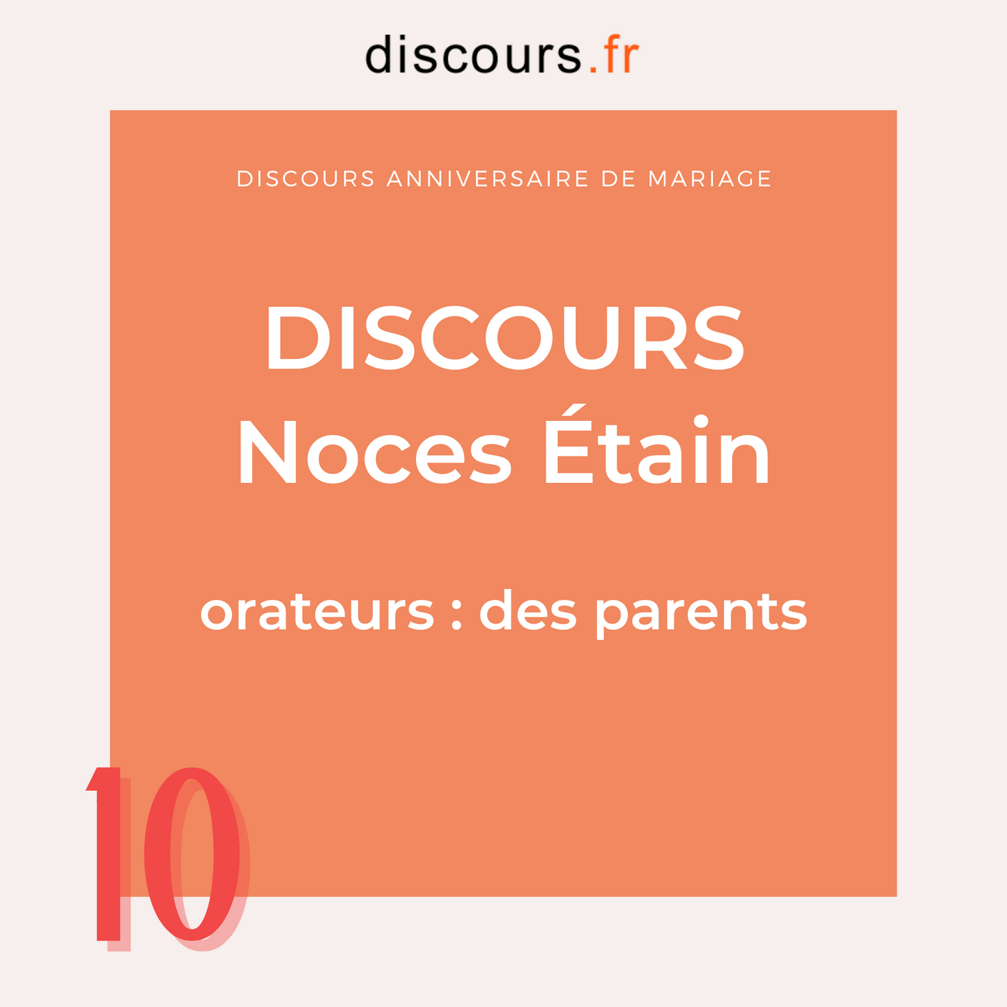 discours anniversaire mariage parents Noces d'Etain