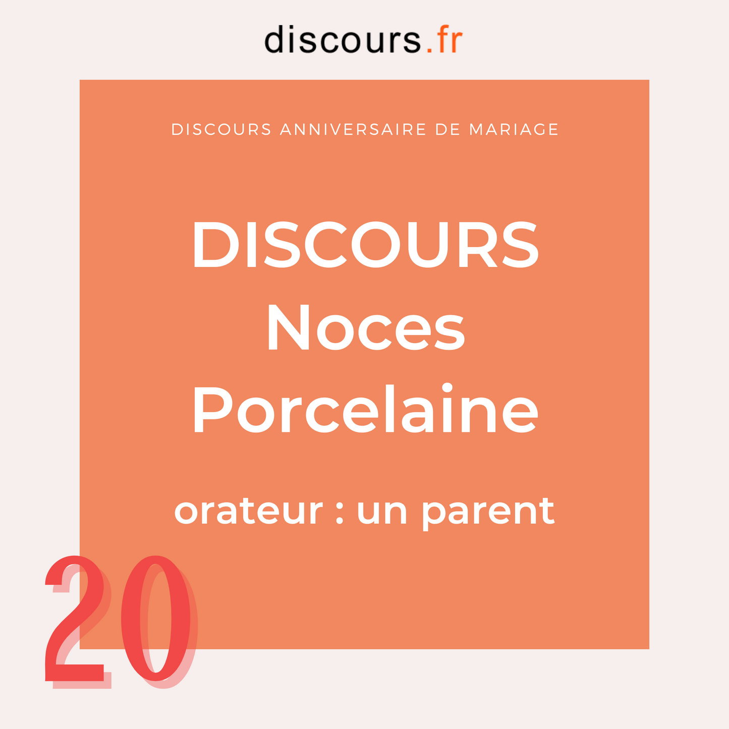 discours noces porcelaine un parent