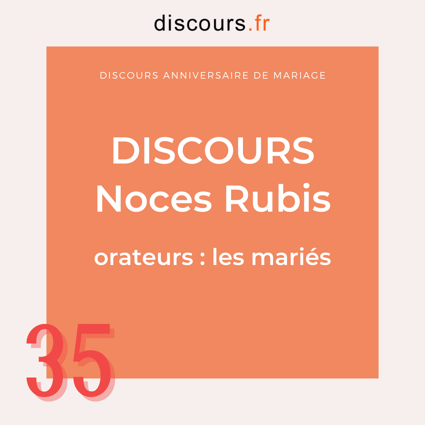 discours noces rubis les mariés