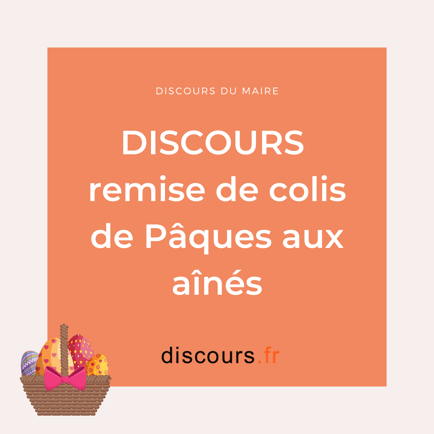 discours Remise des colis de Pâques aux anciens