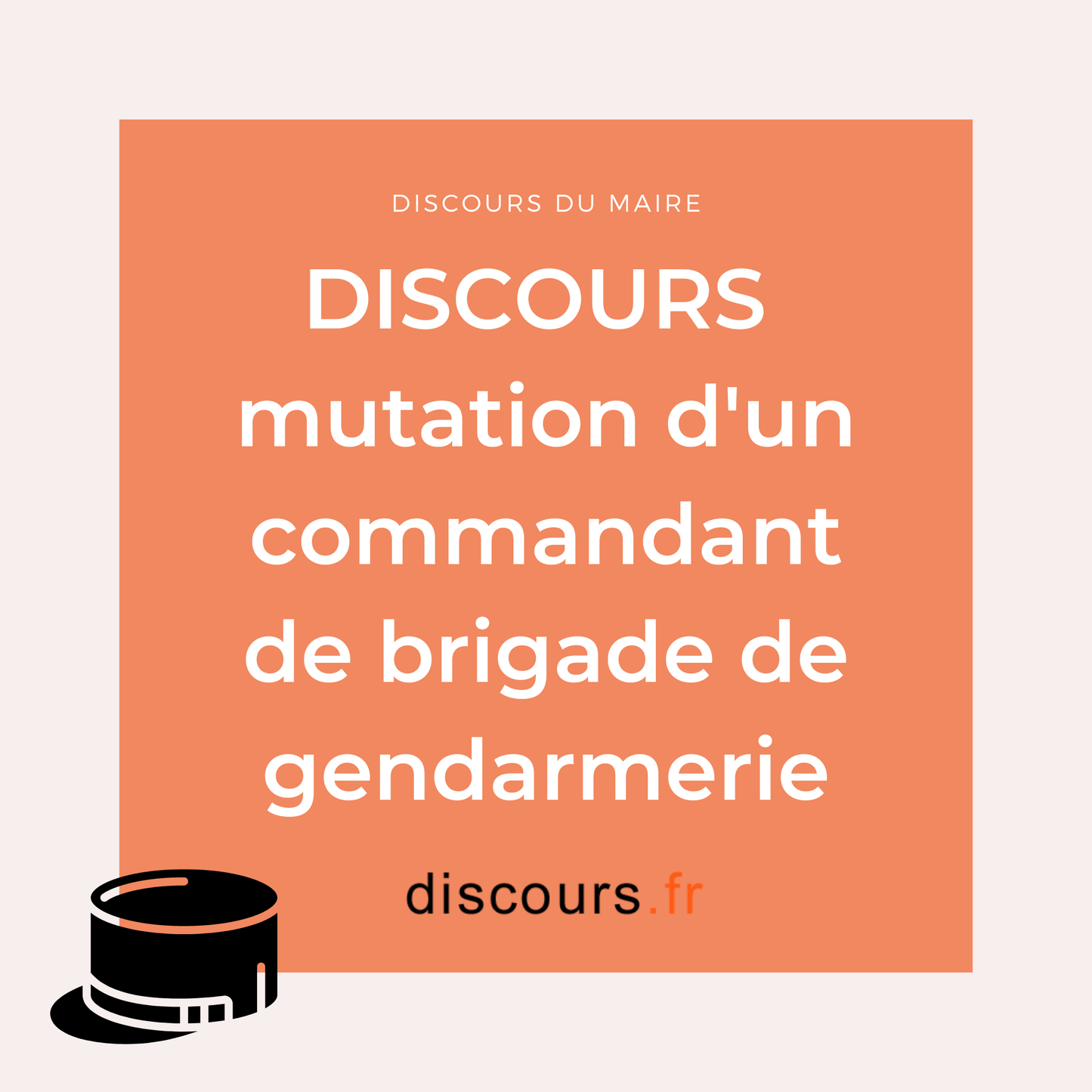 discours mutation d'un commandant de brigade de gendarmerie