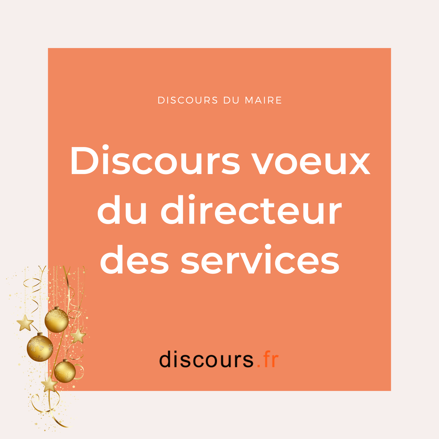 discours voeux directeur des services généraux de la commune