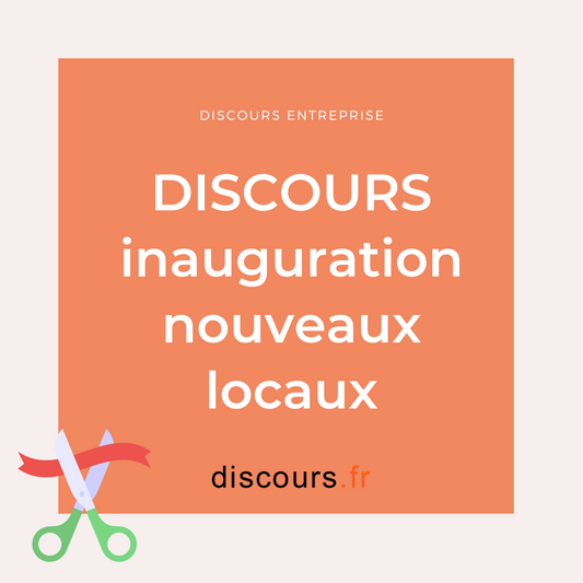 discours inauguration de nouveaux locaux