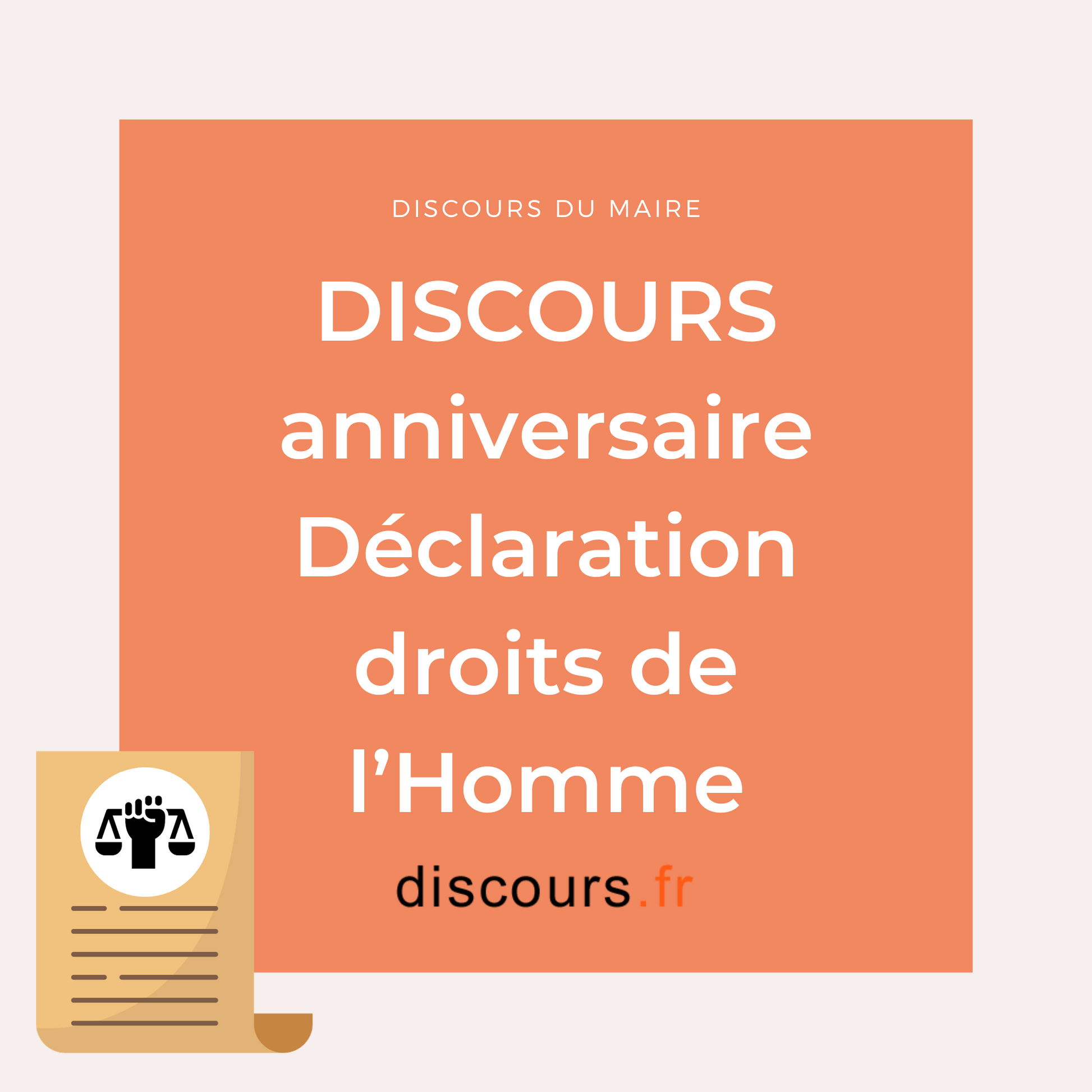 exemple discours du maire anniversaire déclaration des droits de l'Homme 75e célébration en 2023