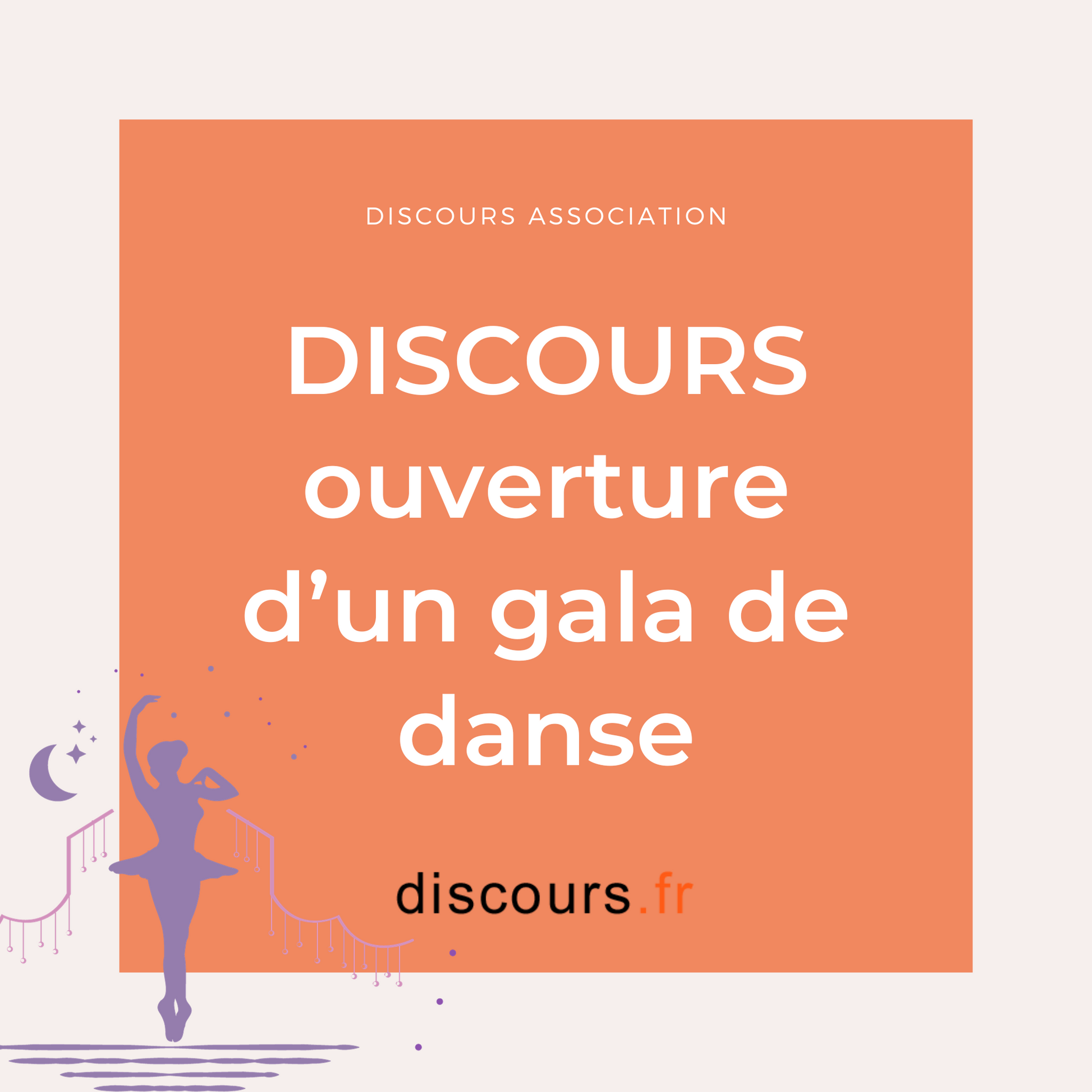 discours ouverture d'un gala de danse