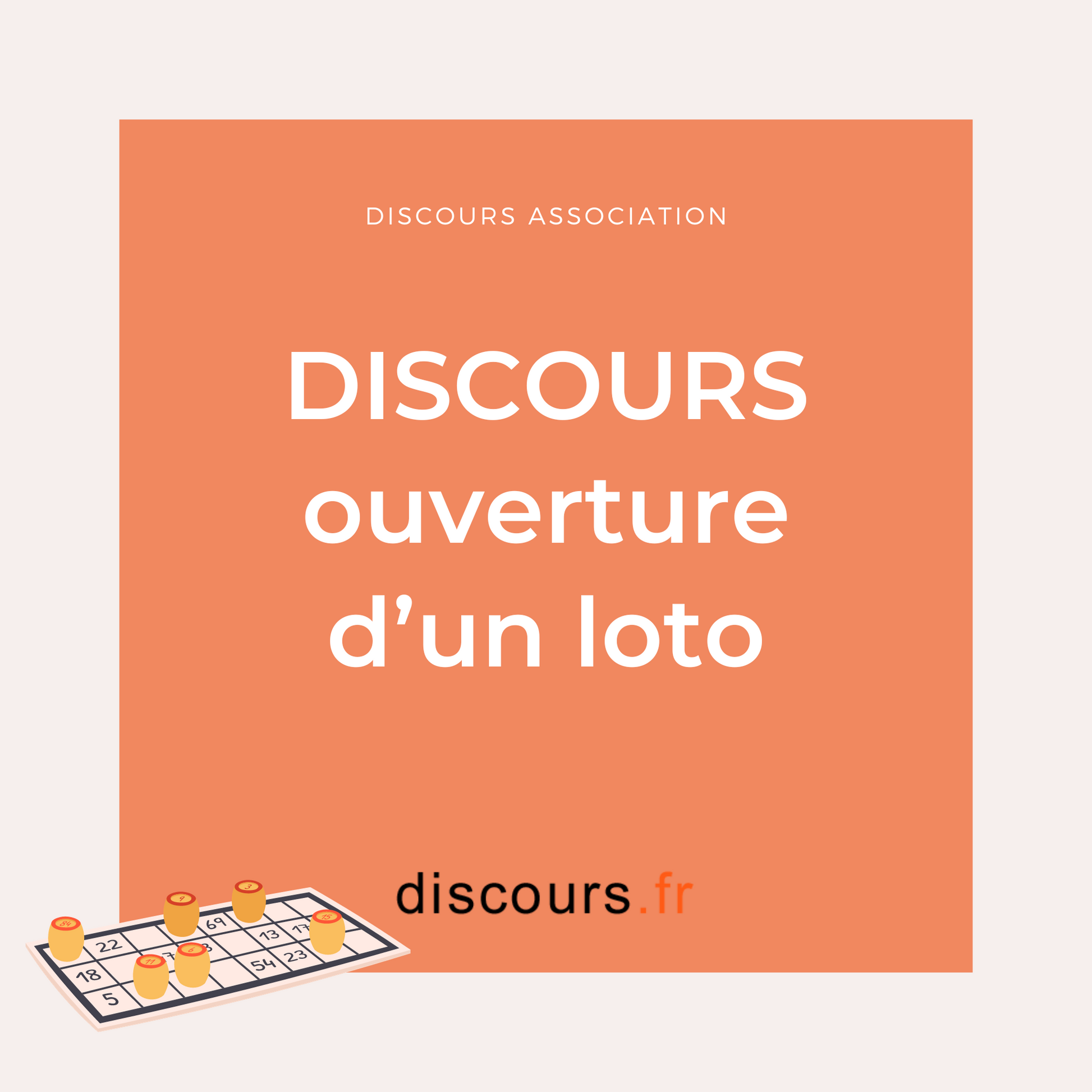 exemple discours président ouverture d'un loto