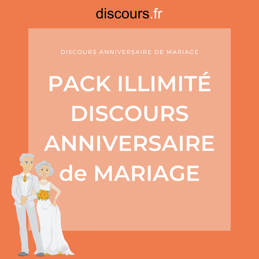 Une centaine de discours anniversaire de mariage pour toutes les noces