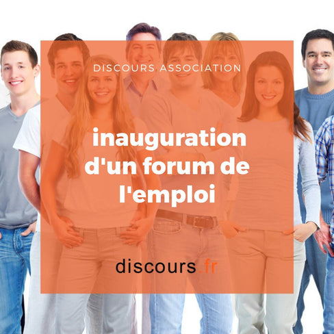 discours inauguration d'un forum de l'emploi