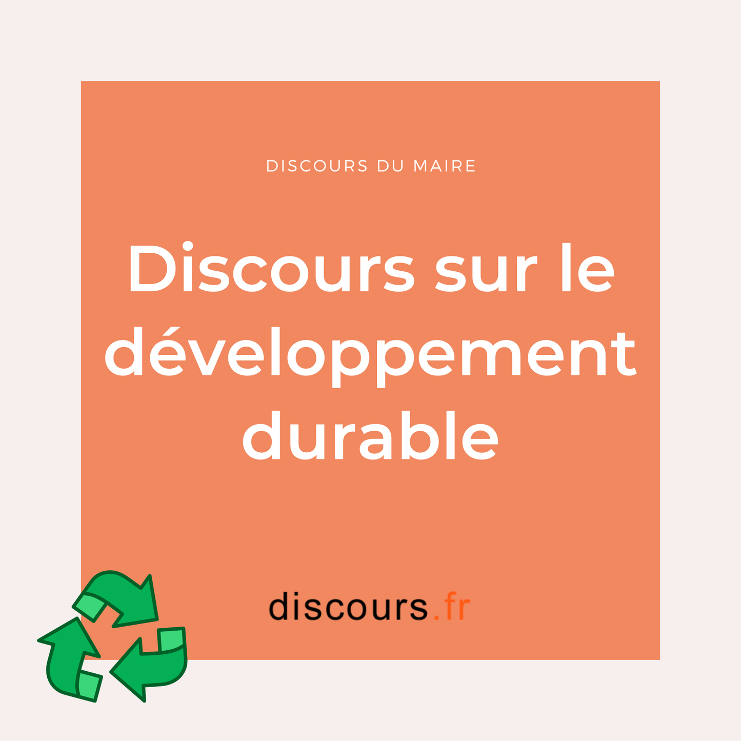 discours sur le développement durable