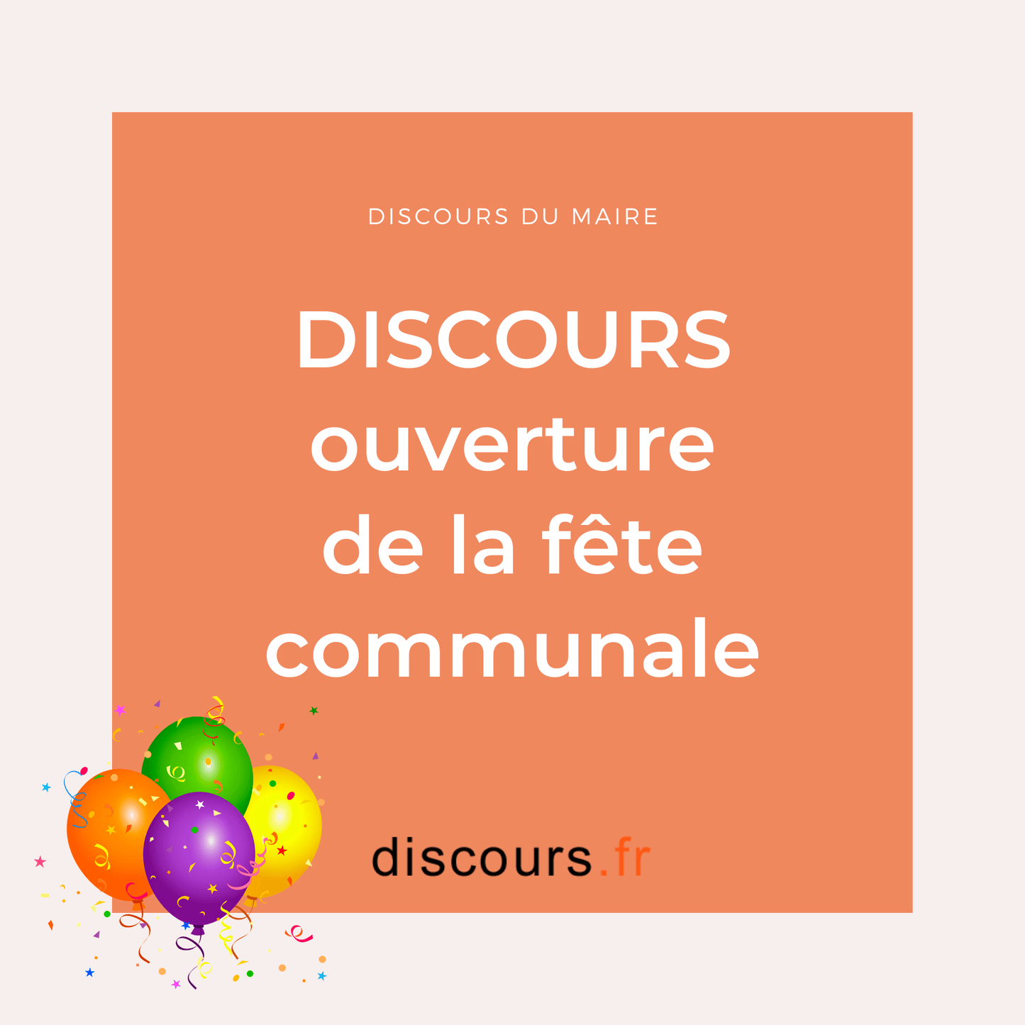 discours d'ouverture de la fête communale