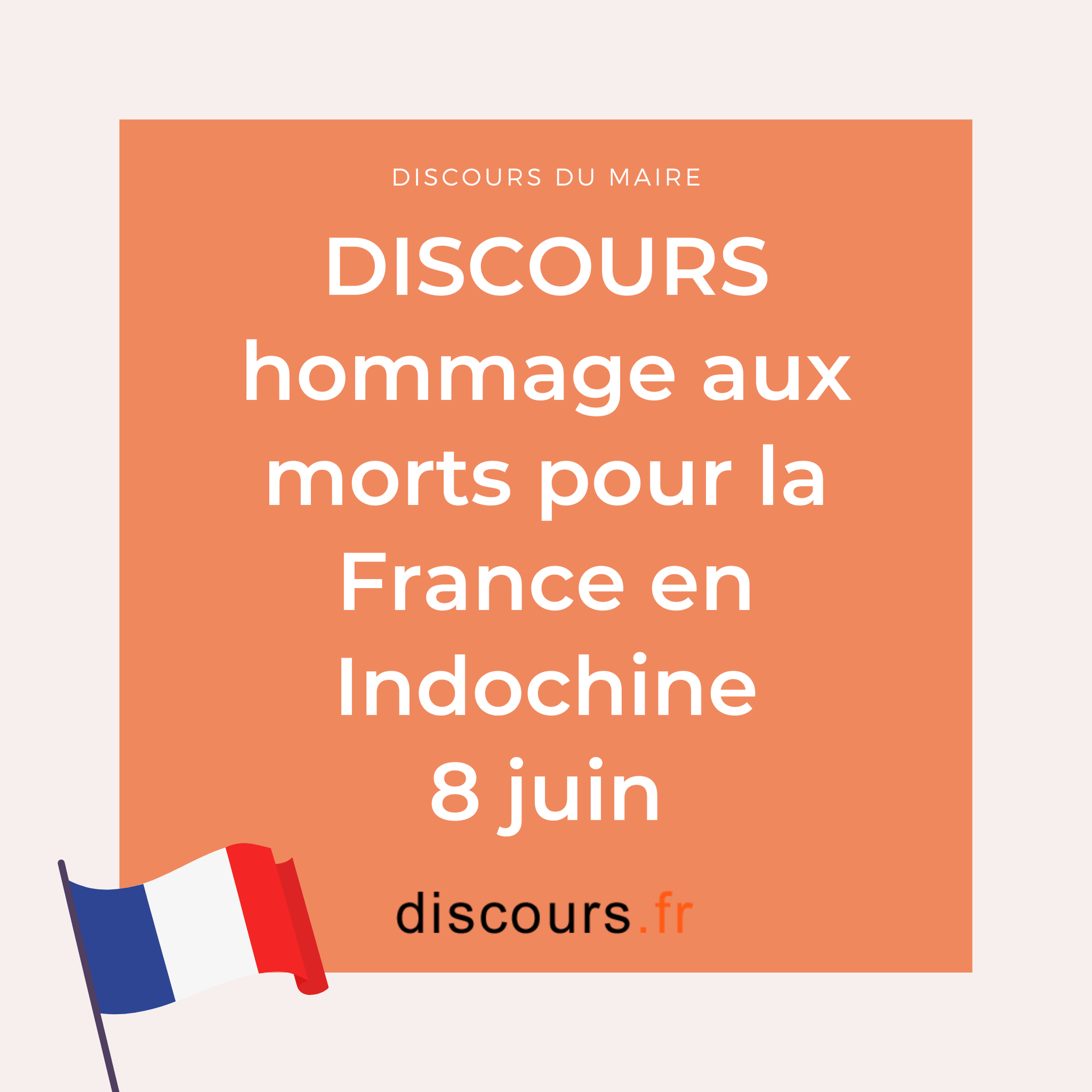 discours du maire pour la journée hommage aux morts en Indochine