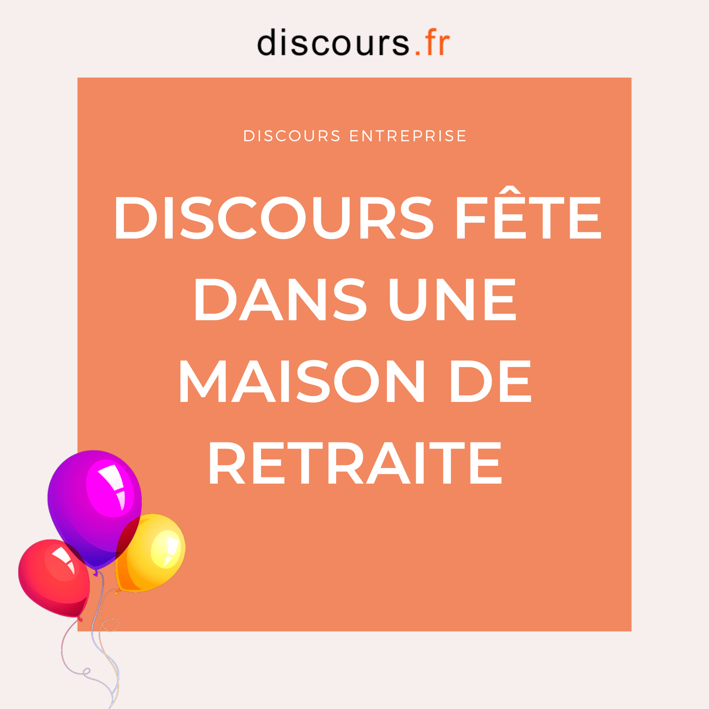 discours fête annuelle dans une maison de retraite