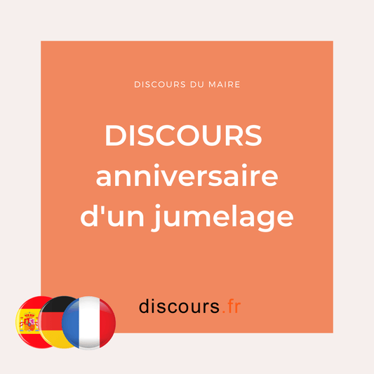 discours anniversaire d'un jumelage