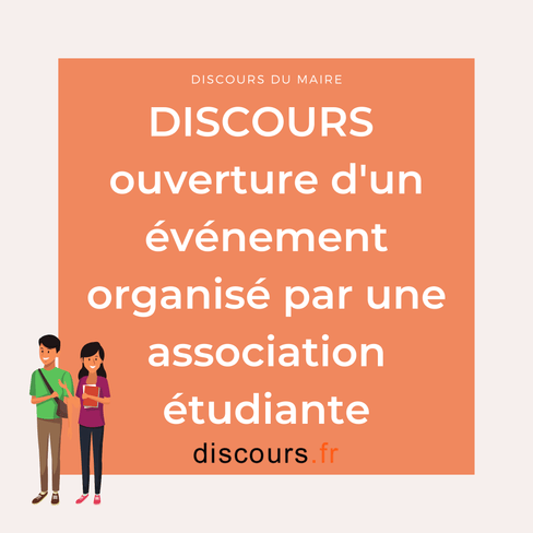 discours événement organisé par association étudiante