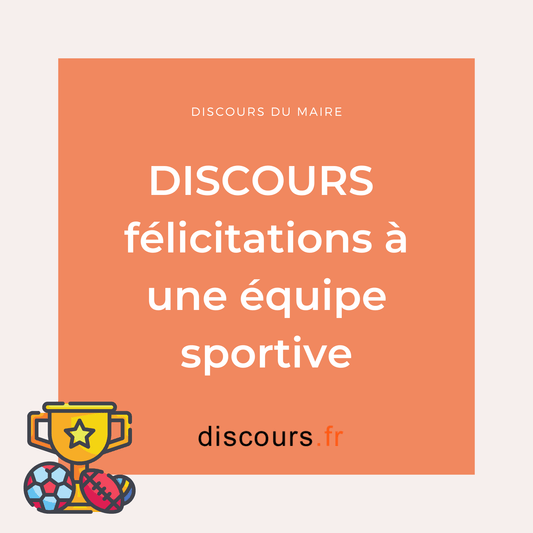 discours Félicitations à une équipe sportive