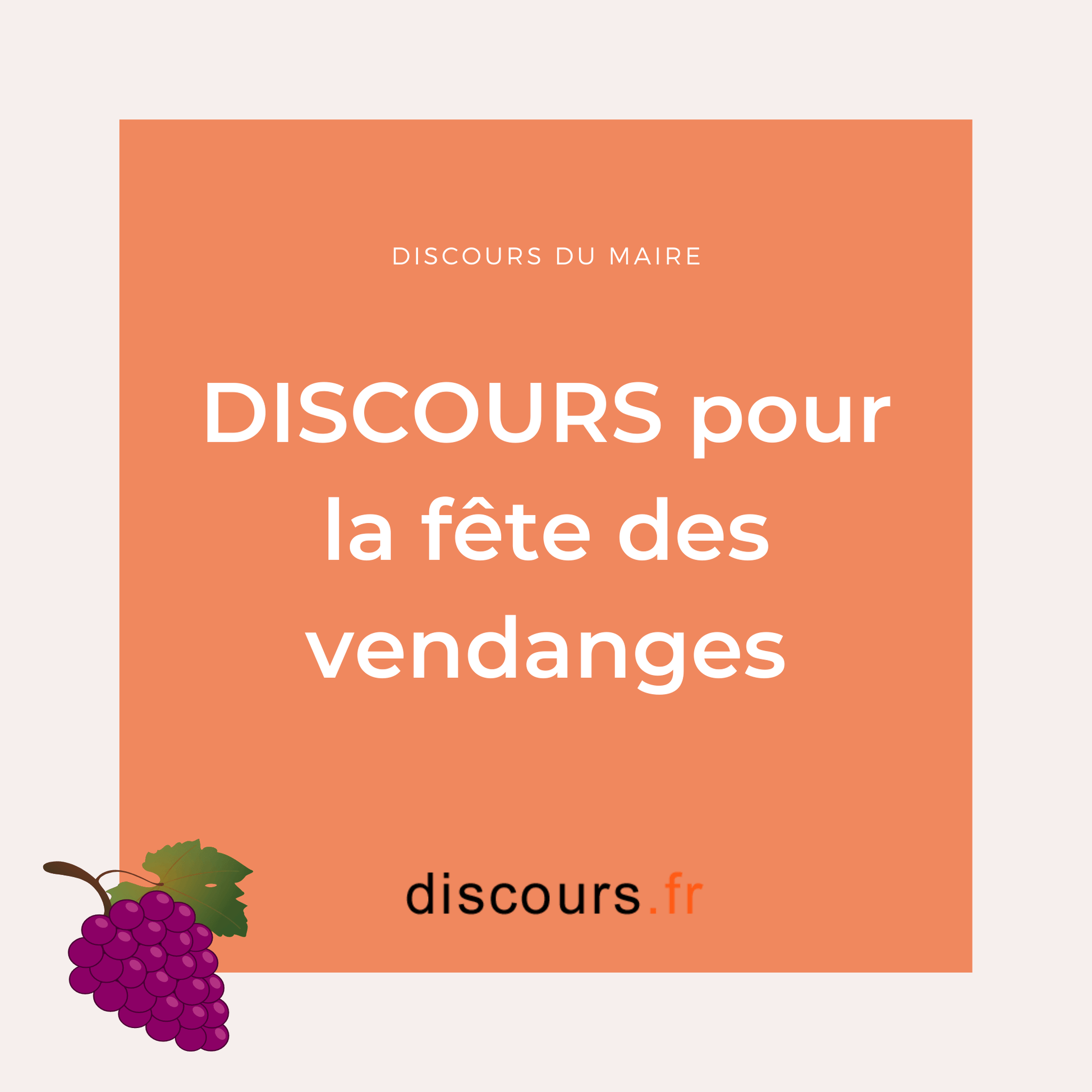 discours pour la fête des vendanges