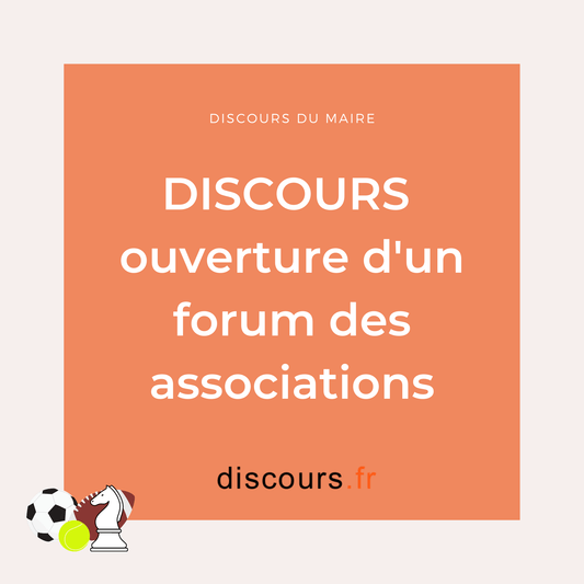 discours Ouverture du forum des associations