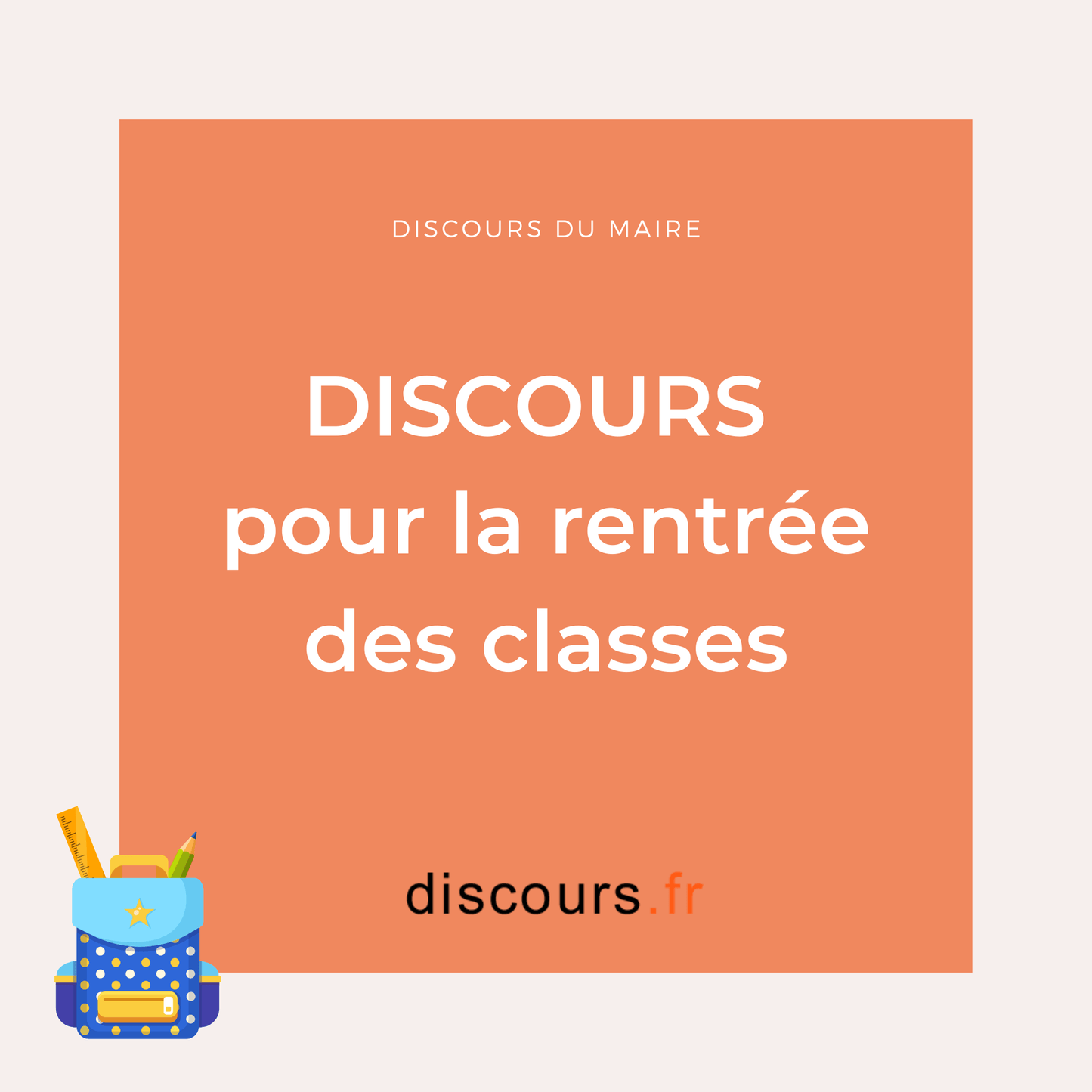 discours Rentrée des classes