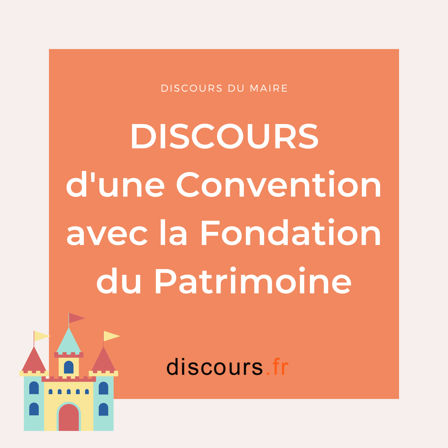 discours Signature d'une Convention avec la Fondation du Patrimoine